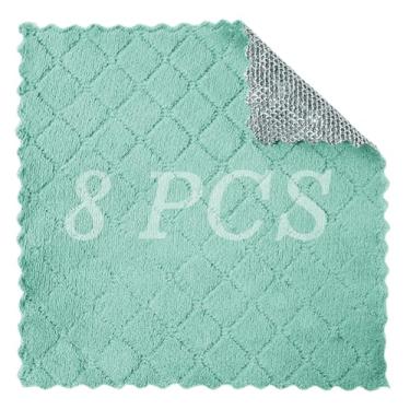 Imagem de Metyond 12 peças de pano de prato de arame sem arranhões, pano de lavar louça 2 em 1, panos de lavar louça sem arranhões para molhados e secos, panos de prato de limpeza de cozinha para panelas, pias