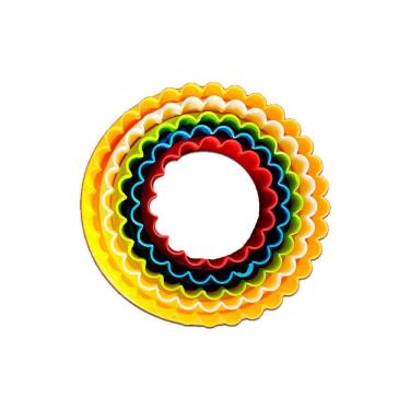 Imagem de Cortador de Biscoitos Redondo 5 Formas 10cm - Plástico
