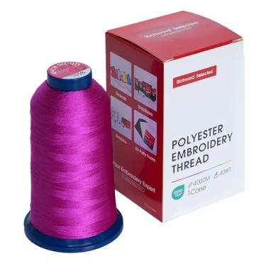 Imagem de Linha de bordado roxa Richword 4000M (4374Y) 40WT fio de poliéster 100 cores selecionadas para várias agulhas comerciais e máquina de bordar de agulha única 1058