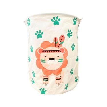 Imagem de Cesto Multiuso Organizador De Brinquedos Leãozinho 40X50