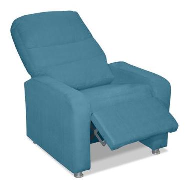 Imagem de Poltrona Decorativa Do Papai Reclinável Confortável Suede - LM Decor -