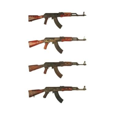 Imagem de Pintura Em Tela De Pistola Militar, Arte Moderna Para Parede De Casa, 