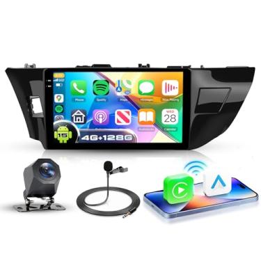 Imagem de Estéreo automotivo 4G + 128G Android 15 para Toyota Corolla/para Toyota Levin 2014-2017, sem fio CarPlay Android Auto, tela sensível ao toque HD embutida de 26 cm com GPS, WiFi, Bluetooth 5.0, FM, 32