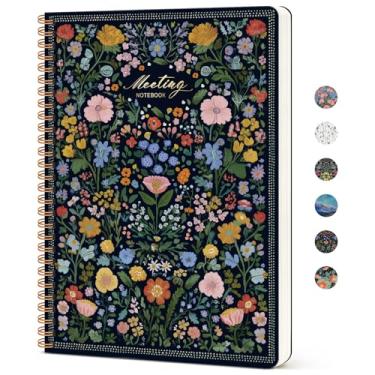 Imagem de Caderno de reuniões para organização do trabalho, caderno de minutos de reunião estética para trabalho, organizador de agenda de projetos de eventos, perfeito para escritório, escola, material de