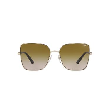 Imagem de Óculos de Sol Vogue Eyewear 0VO4199S 848/6K Tam 58 / Ouro - Lentes Marrom Gradiente