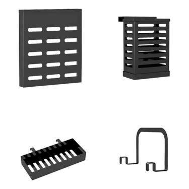 Imagem de Rack Organizador Escorredor De Louças Com Porta Decoteam Preto 85X28x80