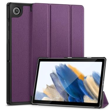 Imagem de DTTO Capa para Samsung Galaxy Tab A8 26.7 cm 2022, capa fina e leve com suporte triplo com capa traseira rígida para Galaxy Tab A8 de 10,5 polegadas (SM-X200/X205/X207), despertar/hibernar