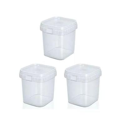 Imagem de Pote Quadrado para Bolo Transparente 220ml - 200 Unidades