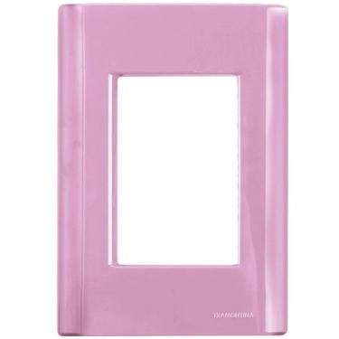 Imagem de Placa 3 Postos 4X2 Giz Rosa Tramontina