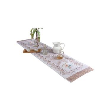 Imagem de Caminho de Mesa Rendada Estampada 0,40CM x 1,50M - Rendam, Talheres
