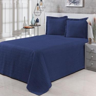 Imagem de Colcha Cobre Leito Bia Matelada 3D Para Cama Queen 200 Fios Conforto e