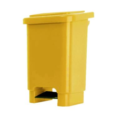 Imagem de Lixeira Plastica 100L Com Pedal Amarelo