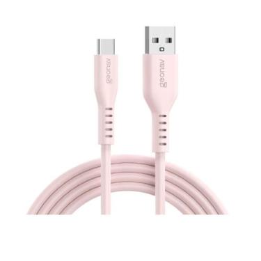 Imagem de Cabo Usb-A Para Usb-C T Rosa Silicone 1,5M Esc05Spk Geonav