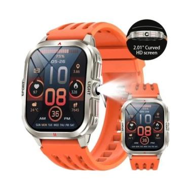 Imagem de Relógio Inteligente Militar Masculino Com Tela HD De 2.01'' Para Espor