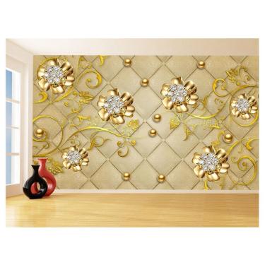 Imagem de Papel De Parede 3D Floral Textura Sala Flores 3,5M Xfl332