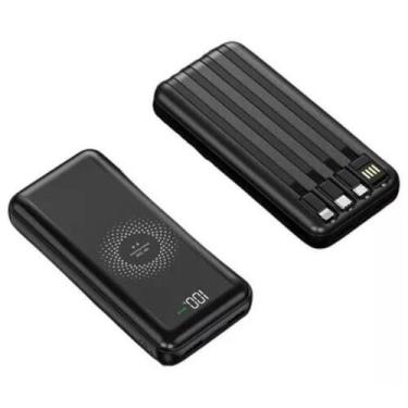 Imagem de Novo Carregador Portátil Indução Com 4 Cabos 10000 Mah - - power Bank