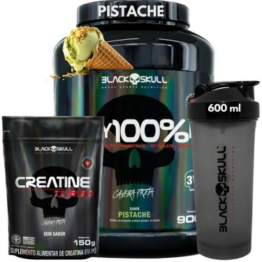 Imagem de Kit Whey Protein POTE 100 HD 900g Pure Isolado Hidrolisado Concentrado com Creatina 150g e Shakeira-Unissex