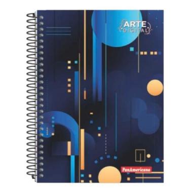 Imagem de Caderno 10 Materias Arte Digital 160 Folhas Capa Dura - PanAmericana, 