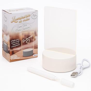 Imagem de Luminaria De Mesa Com Tela Para Escrever Mensagem Led Para Presente 3D Decoração