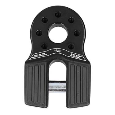 Imagem de aqxreight Manilha Plana para Guincho, Capacidade de 16000LB, Liga de Alumínio Com Protetores de Borracha, Ajuste Universal para Reboque de Caminhão UTV SUV (Preto)