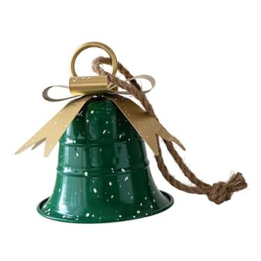 Imagem de UGPLM Enfeite de sino de Natal, pingente retrô, decoração para pendurar em árvore de Natal, decoração de Natal para jardim, parede, escritório, celebração, Verde