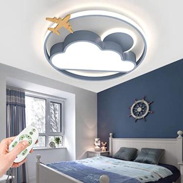 Imagem de Luminária de teto LED de desenho animado, luminária de teto regulável com controle remoto, lustre moderno, design criativo, quarto infantil, sala de estar, luzes decorativas, iluminação de t