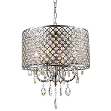 Imagem de Luminária pendente moderna Luminária pendente Cristal Branco Redondo Cromado Abajur Design Lustre Elegante Sala de Jantar Mesa de Jantar Quarto Sala de Estar Estudo Lustre de Cristal Ajustáv