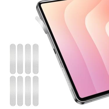 Imagem de 8 peças de adesivos de rede à prova de poeira de metal para Samsung Galaxy Tab S11 X730/X736, protetor de malha antipoeira para alto-falante (prata)