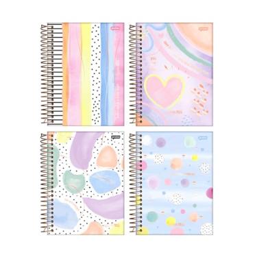 Imagem de Agenda 2024 Espiral Capa Dura Pequena 13x17cm La Creme 352 Paginas - Capa Bolinhas