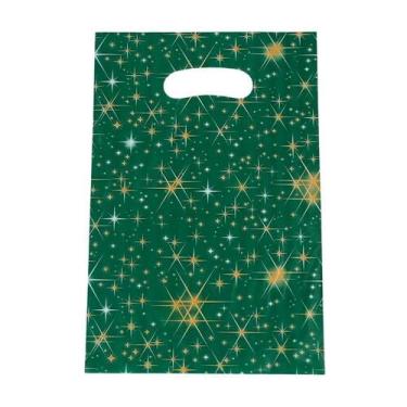 Imagem de 50 Sacola Boca de Palhaço Feliz Natal Papai Noel  Embalagem Plástica D