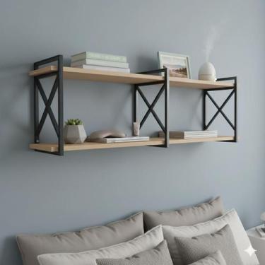 Imagem de Prateleira MDF 150cm x 20cm de Parede Suporte Resistente Madeira - Bim