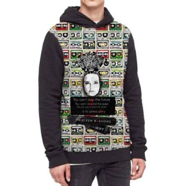 Imagem de Moletom Com Capuz 13 Reasons Why Ref:502 - smoke, Preto, GG
