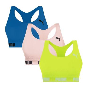 Imagem de Kit 3 Tops Puma Nadador Sem Costura Feminino