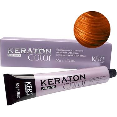 Imagem de ZKMAGIC Coloração Em Creme Permanente Para Cabelos Com Aminoácido E Cistína Color Dual Block 50 G Keraton Nº 8.34 Louro Claro Dourado Acobreado