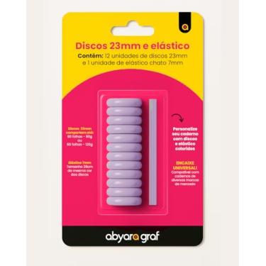 Imagem de Discos Médio 23mm Lilás para Caderno de Disco compatível com Caderno Inteligente