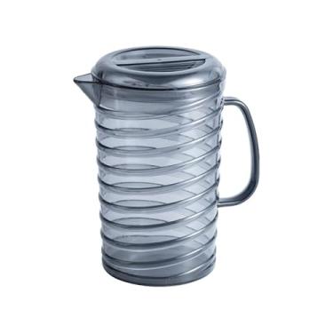 Imagem de Jarro Jarra de água plástico 2 litros para uso doméstico, jarra com tampas, chá gelado para café, suco, limonada e leite(Gray)