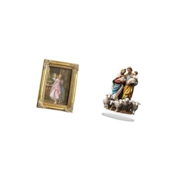Imagem de Fenteer Porta-retratos de Resina Acrílica para Fotos, Porta-cartões com Frente de Vidro, Ornamento de Mesa Exclusivo para Decoração de Parede de Quarto E Escr