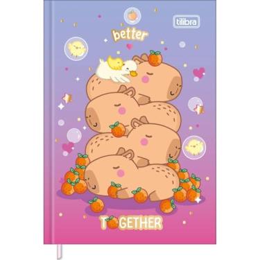 Imagem de Caderneta Almofadada Costurada Petit Capyclub TILIBRA - 96 Folhas (Better Together)