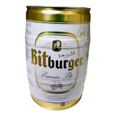 Imagem de Cerveja Alemã Importada Bitburger Pilsen Barril 5 Lt