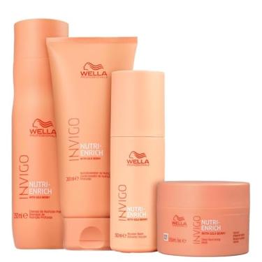 Imagem de Kit Nutri Enrich Shampoo, Cond, Máscara, Wonder Balm - Wella