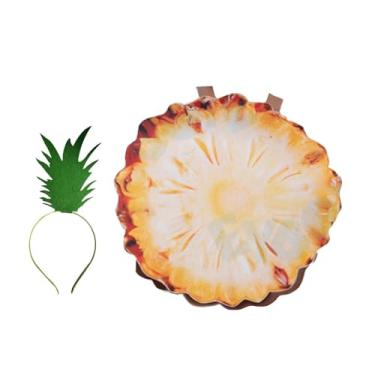 Imagem de Vaveren Fantasia de frutas fatiadas, novidade, traje de frutas, fantasia para festivais de Halloween, Abacaxi Adulto