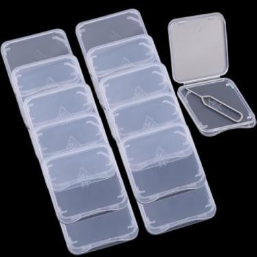 Imagem de Caixa protetora para cartões de memória TF/SD porta-armazenamento portátil mini cartão SIM transparente caixa à prova de poeira, transparente2