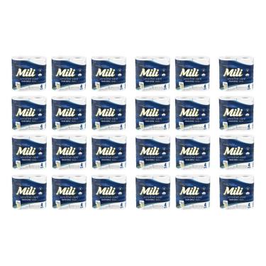 Imagem de Fardo Papel Higienico 30M Mili Folha Dupla 96 Rolos  24X4Rl 