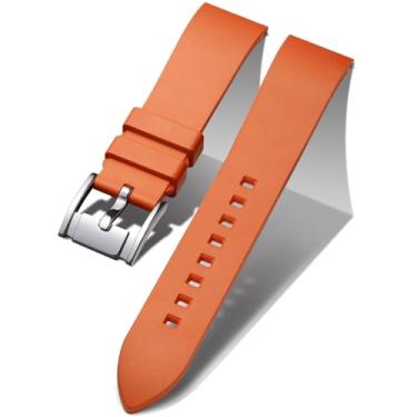 Imagem de BINLUN Pulseiras de relógio de silicone de liberação rápida Fluororubber Pulseiras de relógio 19 mm 20 mm 21 mm 22 mm 24 mm Pulseira de reposição Smartwatch de borracha para homens e mulheres preto/marrom/azul/vermelho/verde/laranja