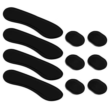 Imagem de 10 peças de almofadas de gel amortecedoras de tambor, silicone macio, ovais e longas, conjunto de almofadas de silenciadores de tambor de lua géis amortecedores de tambor, controle de tom para prato