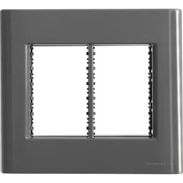 Imagem de Placa 6 Postos 4x4 Tramontina Giz Titânio com Suporte