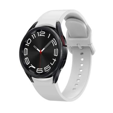 Imagem de Pulseira Branca SAM Watch 6 Textura Lisa - Inovação Clássica