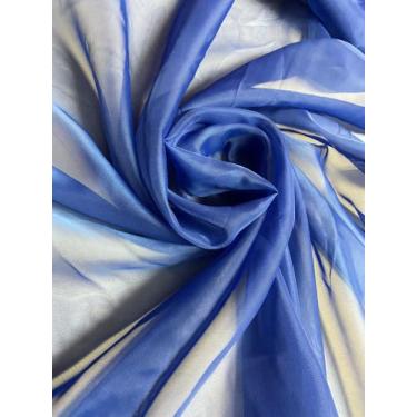 Imagem de Tecido Voil Azul Royal Liso 3m largura - Decora Tecidos
