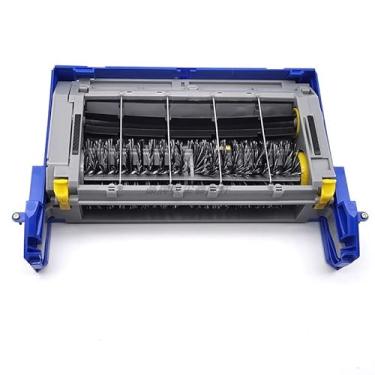 Imagem de Substituição de módulo de cabeça de limpeza melhorada compatível com peças de reposição de conjunto de escovas IRobot Roomba 600 700 595 650 655 770 (série 600 700 azul)