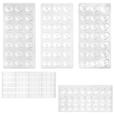 Imagem de Molde pequeno de chocolate semiesfera, 5 pacotes de moldes de doces DIY para fazer chocolate, bolo, geleia, deserto, biscoito, mousse de cúpula